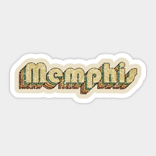 Memphis // Vintage Rainbow Typography Style // 70s Sticker